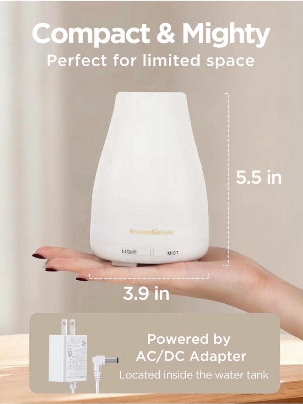 InnoGear 100ml Essential Oil Diffuser and Humidifier - Picture 5 of 8